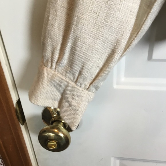 Zara Women's Ivory Linen Blend Cropped Jacket Small - Picture 5 of 11